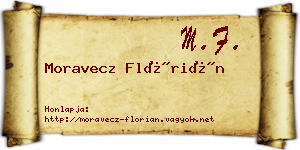 Moravecz Flórián névjegykártya